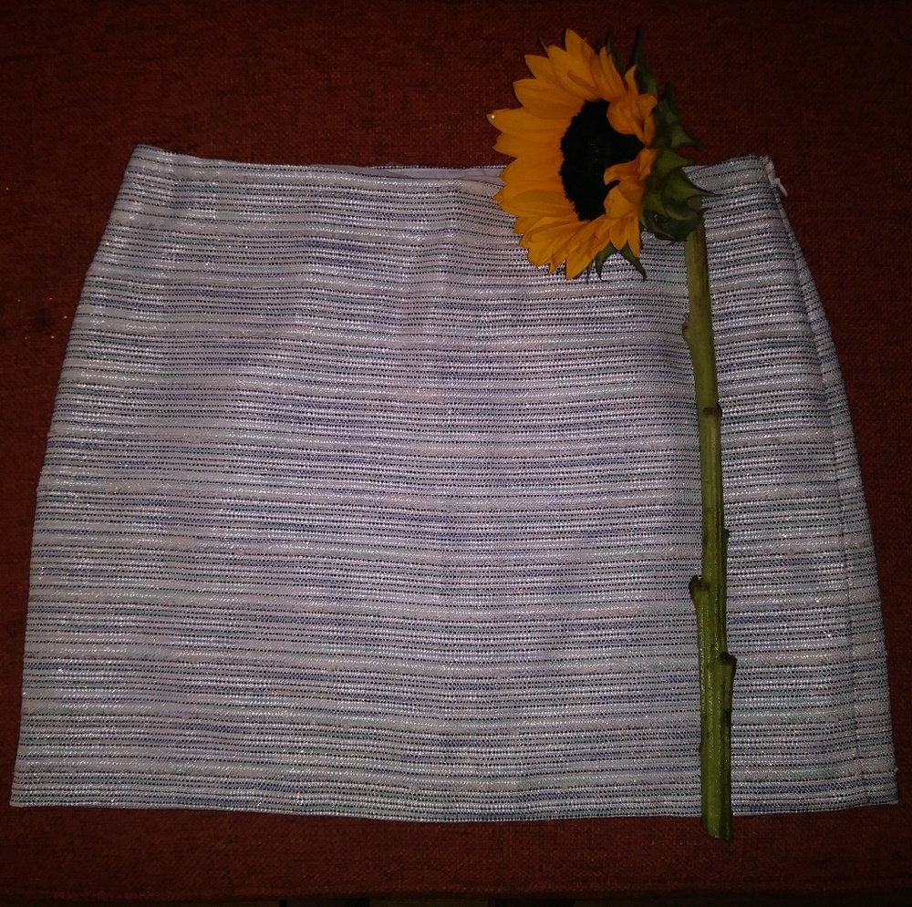 White/Blue/Silver Club Monano Mini Skirt